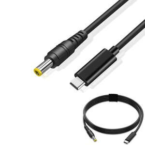 RuiMi Type C USB-C PD �g���K�[�P�[�u�� �d���v���O (DC 5.5mm*2.5 / 2.1mm) ���b�c�m�[�g�p�\�R���Ή��[�d�ϊ��P�[�u�� 65W �}���[�d PD�[�d�P�[�u��20V(1.5M)