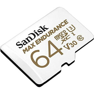 SanDisk64GBMAXEndurancemicroSDXCCardwithAdapterforHomeSecurityCamerasandDashcams-C10U3V304KUHDMicroSD