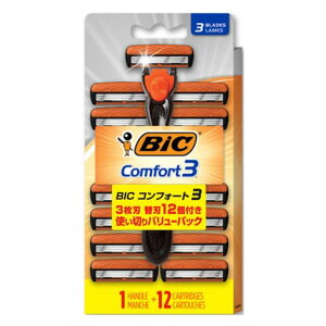 BIC(ビック)コンフォート3(3枚刃)ホルダー+替刃12個付き使い切りバリューパック