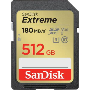 SanDisk(TfBXN)512GBExtreme(GNXg[)SDXCUHS-I[J[h-C10/U3/V30/4K/UHDSDJ[h-SDSDXVV-512G-GNCIN