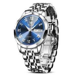 OLEVS �r���v �����Y �h�� �A�i���O�N�I�[�c �j���p���Ŏ��v �V���o�[�X�e�����X�o���h �E�H�b�`���t�j�� �u���[�����Ճ��[�}���� ���^�� ���