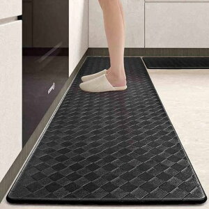 Joolxxo�L�b�`���}�b�g�@������󂢂炸�ᔽ���N�b�V��������10mm�|�������r�j�[������Ȃ��䏊�}�b�g�����h��PVC(�u���b�N45x180cm)