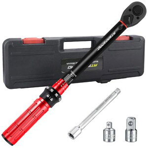 ATsafepro3/8�C���`�g���N�����`�Z�b�g5-60Nm(3.7-44.3lb�Eft)9.5mm�����p�����x�v���X�}�C�i�X3%���o�[�V�u�����`�F�b�g�t��(3/8�h�E�������1/4�h&1/2�h�A�_�v�^�[+6�C���`�����o�[����)
