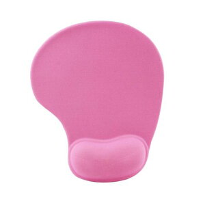 マウスパッドリストレスト付きシリコンベース滑り止め一体型超軽量ジェル充填ぷにぷにクロス表面無地シンプルオフィス快適小さいPCパソコンコンピューター用19x23.5cm(ピンク)