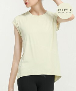 【1枚2,180円!クーポン利用で!】ヨガウェア トップス 半袖 背中スリット ヨガ ウェア レディース 体型カバー スポーツウェア ロング丈 ゆったり スポーツウェア トップス レディース Tシャ