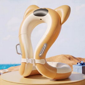 2点購入で600円オフクーポン配布中♪ 子供用 浮き輪 着る浮き輪 着用型スイムリング 水泳練習 キッズ 3歳～15歳 両手が自由 ダブルハンドル バックル 押し込み式充気 PVC プール 海 水遊び コンパクト かわいい