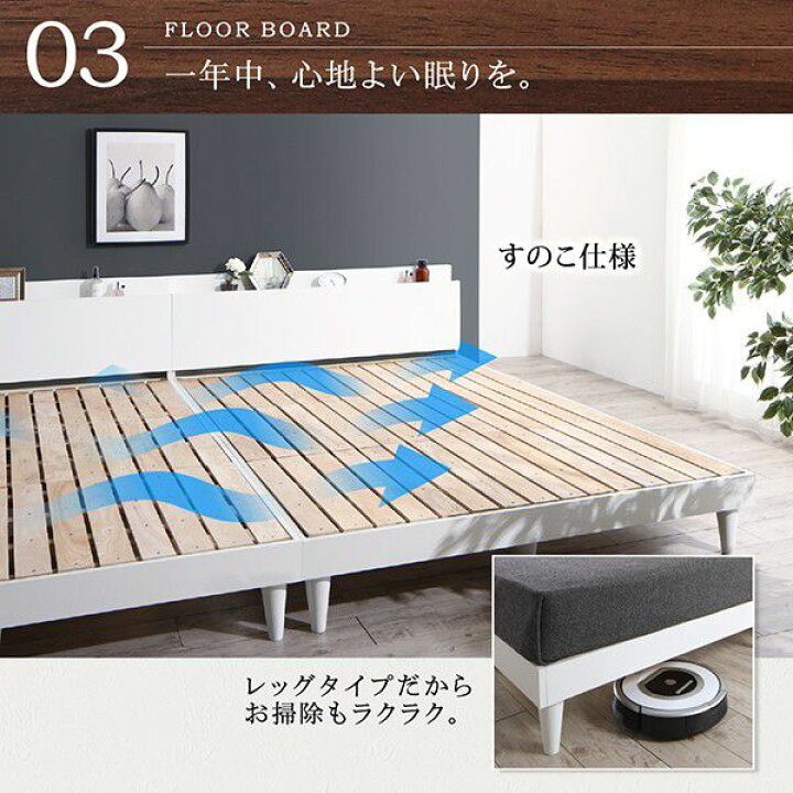 楽天市場】【P10倍：4/24 20:00 - 4/27 09:59】すのこベッド 