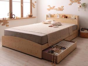 収納付きベッド セミダブルベッド スタンダードポケットコイルマットレス付き コンセント付き収納ベッド：おしゃれ家具・寝具のハッピーリポ