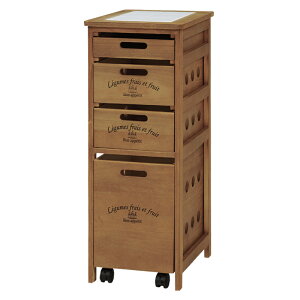 【P10倍:10/24 20:00 - 10/27 09:59】キッチンストッカー 4段 キャスター付き 幅30 奥行40 高さ79cm すき間収納 引き出し