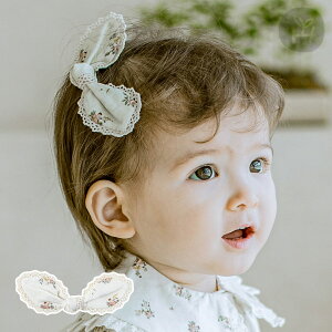 花柄にレスあかちゃんヘアピン ベビー ヘアピン ヘアアクセサリー リボン 花柄 フラワーパターン 髪飾り コットン 綿100 ラブリー 赤ちゃんヘアピン 髪留め 滑り止め ハピプリ