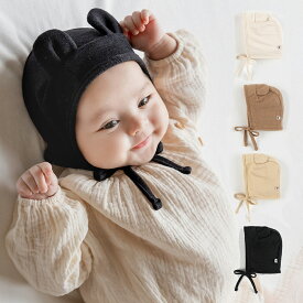 べべベアー ボンネット ベビー ボンネット帽子 パイロット帽子 赤ちゃん ベビー 帽子 動物 ひっかき防止 かわいい 映える写真撮影赤ちゃん帽子