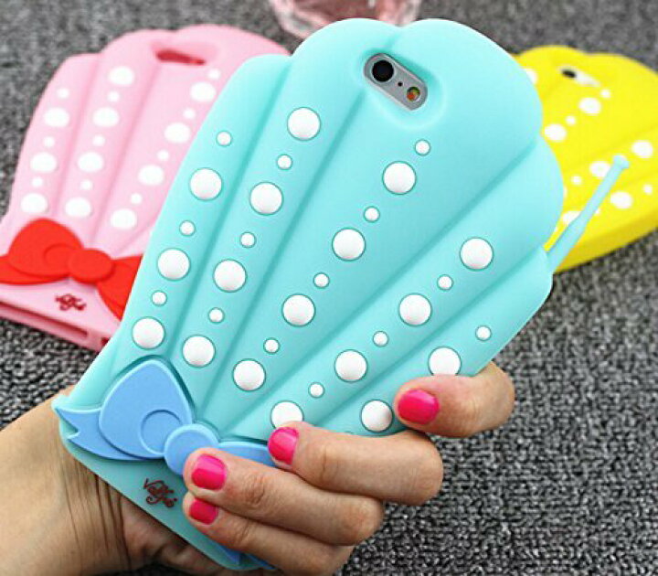 楽天市場 Iphone6 6s アイフォンケース シリコンケース かわいい貝殻スマホケース シリコンカバー ホットピンク ピンク ライトブルー イエロー 濃いピンク 薄いピンク 青 黄色 貝殻ケース シェルケース 貝ケース マーメイドシェル アイフォン6シェルカバー Shell Happy