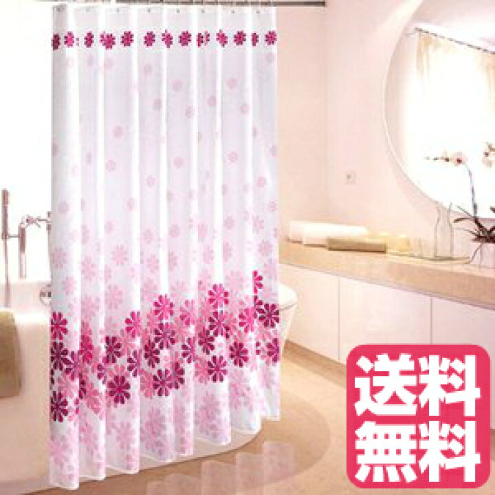 楽天市場 お花のかわいいシャワーカーテン ユニットバス バスルーム Peva 防水防カビ加工 180ｃｍ 180ｃｍ おしゃれ 可愛い 華模様 お花模様 フラワーカーテン バス仕切り 花のカーテン お風呂用品 浴室用仕切りカーテン Happy Smiles