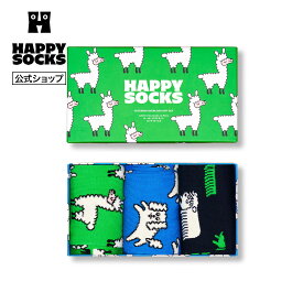 Happy Socks 公式 【GIFT BOX】【3足セット】クルー丈 ソックス アニマル / ハッピーソックス ソックス 靴下 メンズ レディース ユニセックス ギフト プレゼント 柄 オシャレ