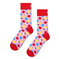 Happy Socks 公式 【Hello Kitty×Happy Socks】クルー丈 ソックス ハローキティ ビッグドット / ハッピ…