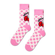 Happy Socks 公式 【Hello Kitty×Happy Socks】クルー丈 ソックス ハローキティ ピンクドット / ハッピ…