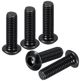 M6-1x20mm 六角穴付きボタンヘッドキャップボルト100個入り ロードバイク マウンテンバイク 自動車 オートバイに最適 炭素鋼黒酸化 六角穴付きボルト