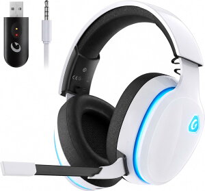 �Q�[�~���O�w�b�h�Z�b�g 2.4GUSB�A�_�v�^�[ Bluetooth 5.3 �L�� 3WAY�ڑ� ���C�����X PS5 PS4 PC Switch �X�}�[�g�t�H�� xboxone �Ή��w�b�h�t�H�� 50MM�h���C�o�[ ��x�� 40H�Đ��w�b�h�z�� ���� �}�C�N�t��
