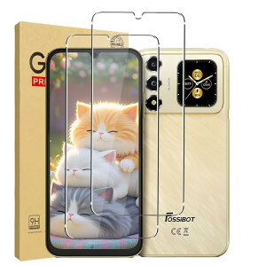 �t���ی�t�B���� Fossibot S7 S7 Pro�p �����K���X 2���Z�b�g 9H �����ߗ� 0.3mm ��U�h�~ 2.5D���E���h�G�b�W �����z�� �C�A�h�~ �w��h�~ �������� �S�ʕی� �X�N���[���v���e�N�^�[ �X�}�z�ی�t