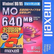 3.5型 MOディスク Windowsフォーマット 5枚