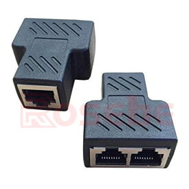 RJ45 スプリッタアダプタ LAN 延長 コネクタ LAN コネクタ LANケーブル延長コネクタ 二股