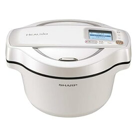 【中古】シャープ ヘルシオ ホットクック 電気調理鍋 無水鍋 1.6L 2~4人用 スマホ連携 ホワイト KN-HW16E-W