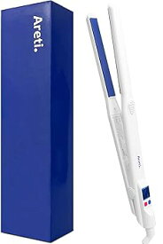 【中古】Areti アレティ ヘアアイロン 15mm ハイクオリティモデル ストレート カール 2way 前髪 メンズにも 急速加熱 24段階の温度調整 海外対応 i628BL