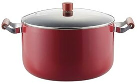 【中古】パール金属 大鍋 両手鍋 32cm ガラス鍋蓋 IH対応 メガサイズ フッ素加工 レッド H-2700