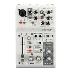 【中古】YAMAHA AG03MK2 Mezclador de transmisi?n en vivo de 3 canales, interfaz USBpara iOS/Mac/PC, Blanco, AG03MK2 W