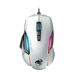 【中古】ROCCAT ゲーミングマウス Kone AIMO Remastered 有線 編み込み ホワイト/白 光学式/16K/多ボタン/130g/MMO RGB Windows 7以降