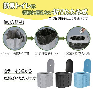 簡易トイレ 災害用トイレセット 12回分 携帯トイレ 介護 防災 台風 災害 断水 ポータブル アウトドア 非常用簡易トイレ 折りたたみ式 凝固剤付 車中泊 非常用