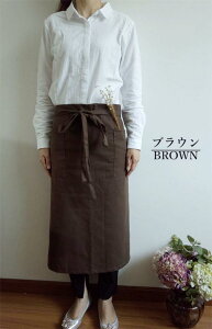 エプロン 無地 チュニックエプロン ロング丈 かぶる ワークエプロン カフェエプロン キッチン用品 北欧風 保育士 美容師 花屋 dd272c0c0x1