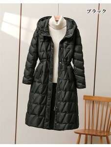 ダウンコート レディース ダウン90% 軽い ダウンジャケット フード付き アウター 上着 ロングダウン レディース 50代 40代 30代 秋冬 大きいサイズ あったか 上品 防寒着 防寒 細見え ロング丈