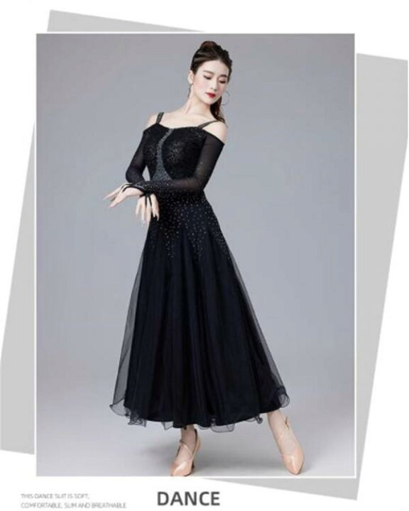 楽天市場】社交ダンスドレス 社交ダンス モダンドレス ブラック レッド  