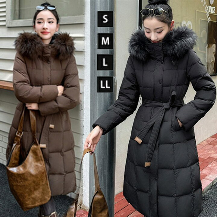 楽天市場】90％ダウン ダウンコート レディース ファー付き ロング  