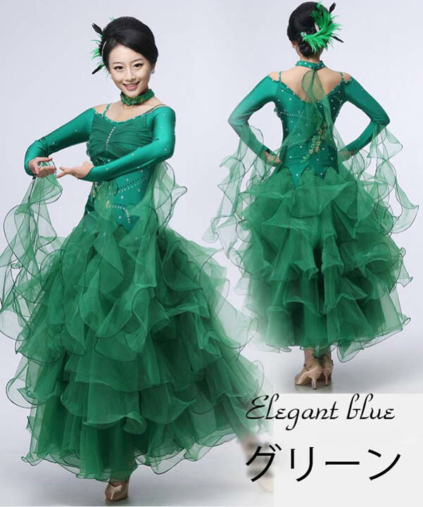 楽天市場】社交ダンスドレス レディース フロート 上品 豪華  
