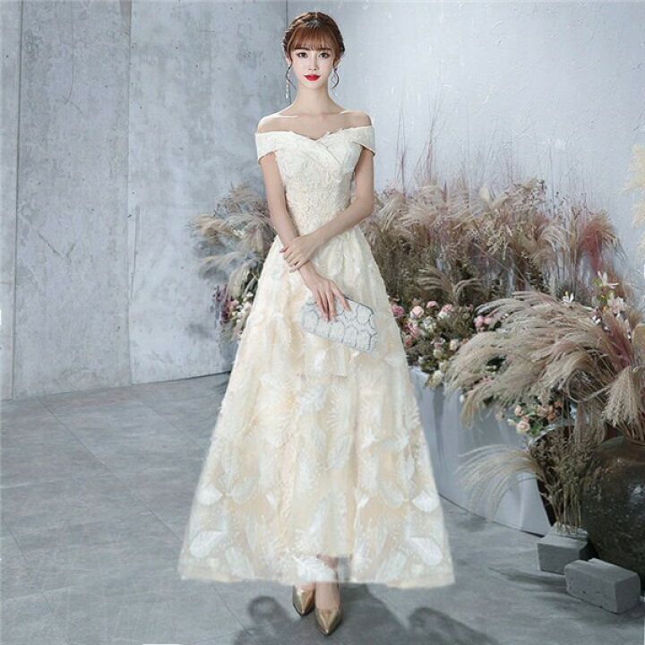 楽天市場】ブライズメイド ドレス ミモレ丈 フィッシュテール  