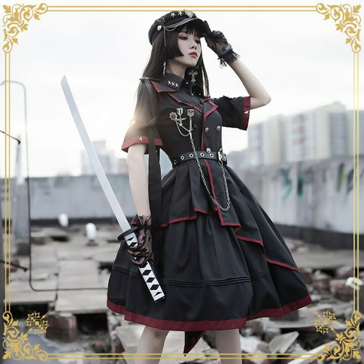 楽天市場】Lolita系 ロリータ 軍服 ワンピース ゴスロリ セーラー服 