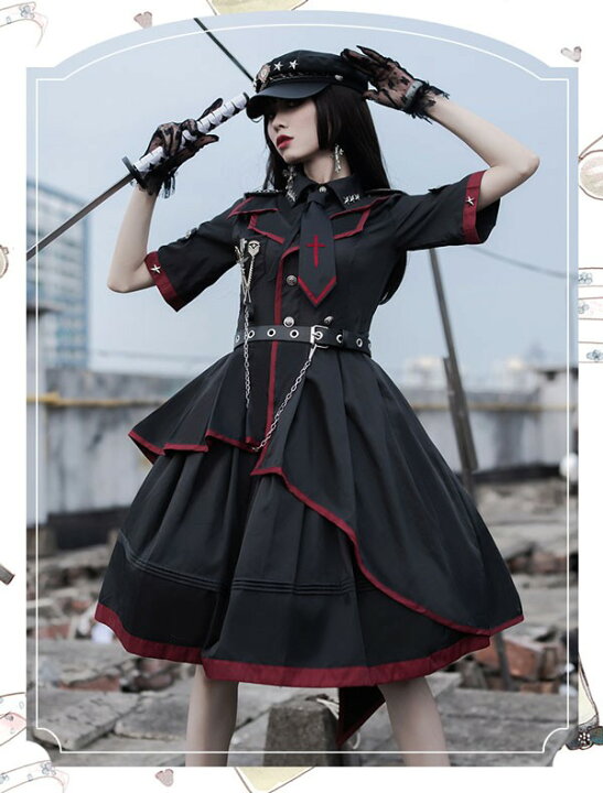 楽天市場】Lolita系 ロリータ 軍服 ワンピース ゴスロリ セーラー服 