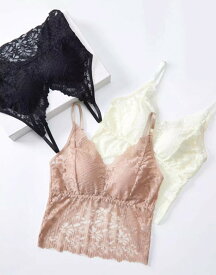 ブラトップ レディース 総レース ブラジャー 背中見せ バックオープン ノンワイヤー ロングブラ キャミソール 美背中 3段ホック 見せブラ インナー おしゃれ ブラック ホワイト あずき シャンパン M L mm012ldldm3
