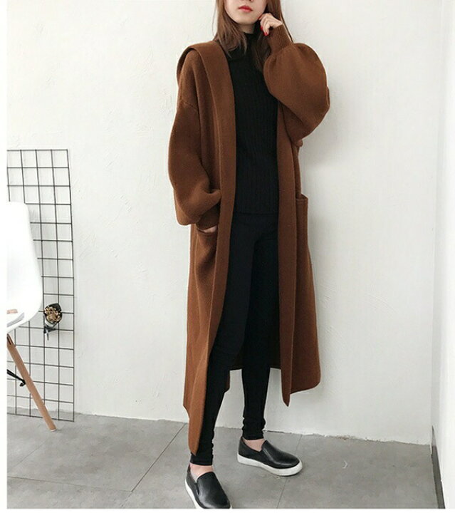 楽天市場】ニットガウン 春ニット ロングカーディガン 秋冬 ゆったり 