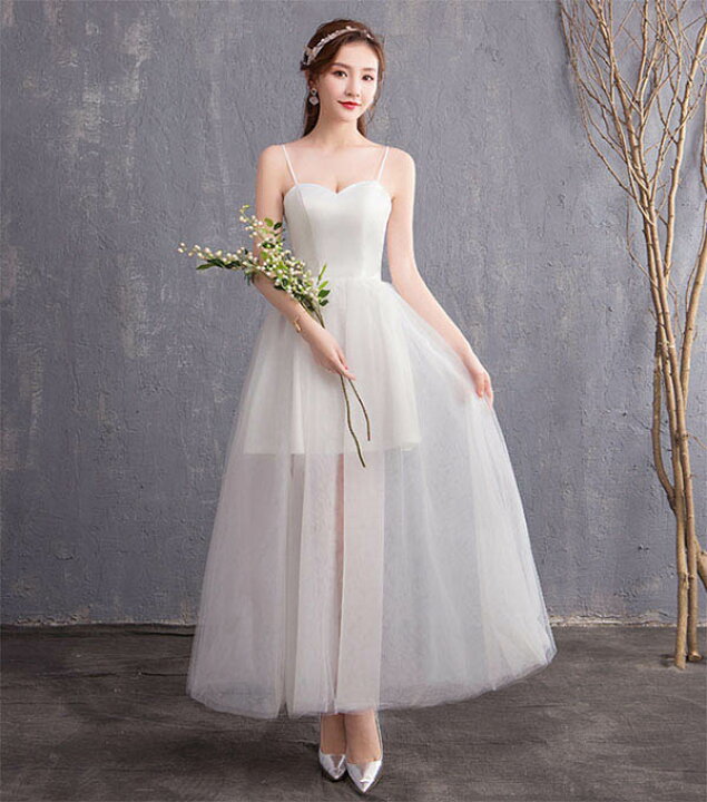 楽天市場】チュールドレス プリンセスライン ウェディングドレス  