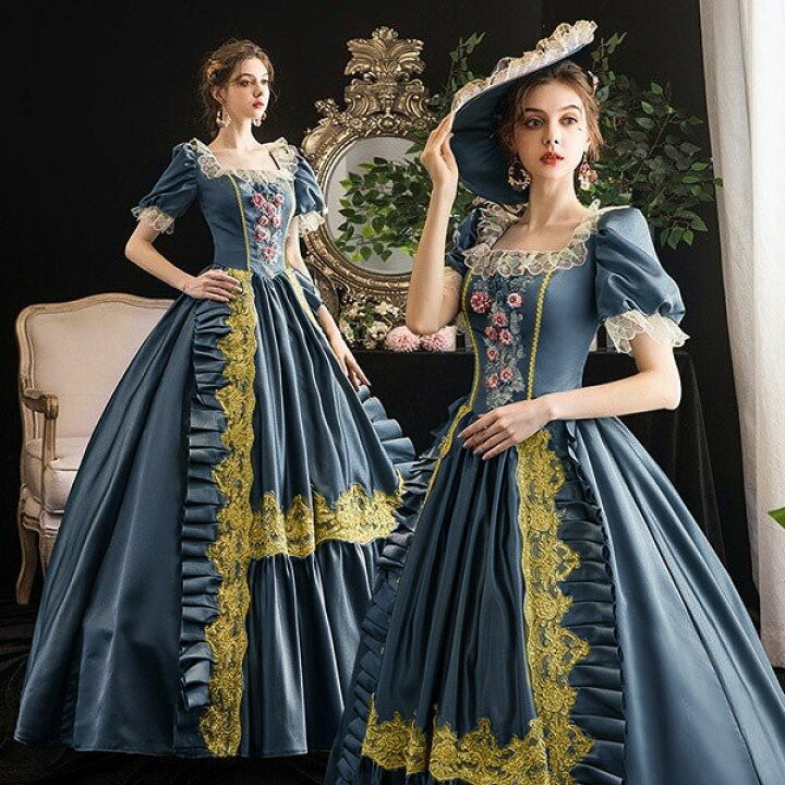 楽天市場】ステージ 衣装 舞台 中世ヨーロッパ 貴族風 お姫様ドレス  