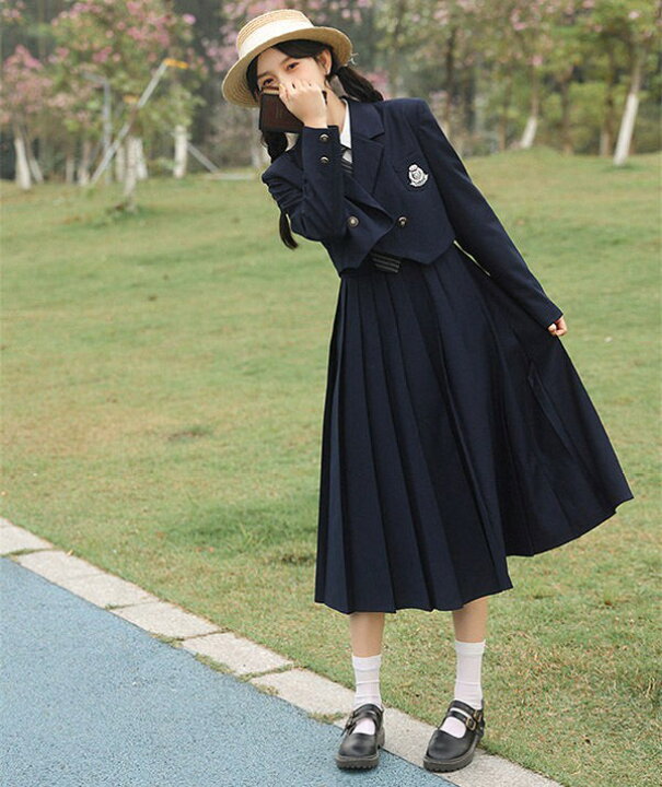 楽天市場 卒業式スーツ 女の子 フォーマルスーツ ジュニアスーツ ４点セット 中学生 女子 プリーツワンピース 大きいサイズ ガールズ おしゃれ 子供服 卒業式服装 卒園式 入園式 卒服 お受験 ネイビーs M L Xl 2xldx042s1s1l9 発表会ドレス Happysunny