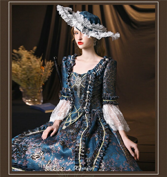 楽天市場】ロングドレス カラードレス ピアノ発表会 貴婦人 貴族  