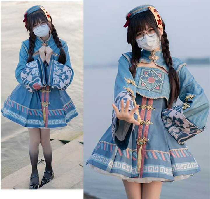 楽天市場】ロリータ ワンピース 中華風 華ロリータ ハロウィンコスプレ 