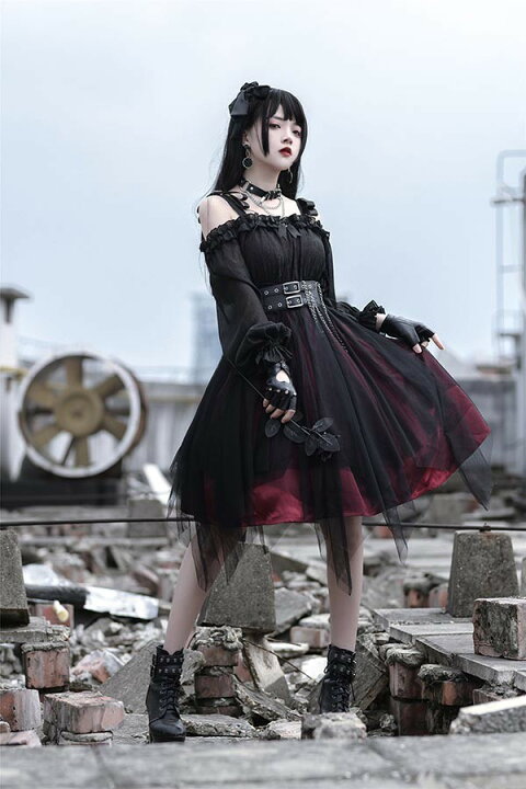 楽天市場】ロリータ ゴスロリ ゴシック 黒 ワンピース Aライン Lolita 