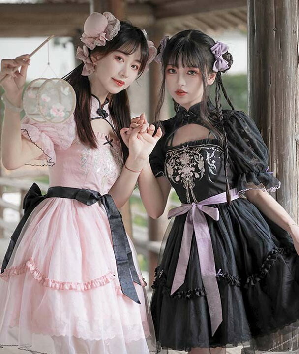 楽天市場】中華風 ロリータ チャイナドレス ワンピース Aライン Lolita  