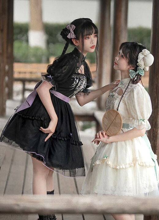 楽天市場】中華風 ロリータ チャイナドレス ワンピース Aライン Lolita 