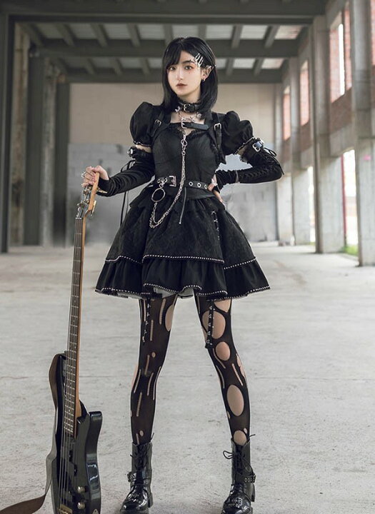 楽天市場】ロリータ ゴシック ゴスロリ ワンピース Aライン Lolita 